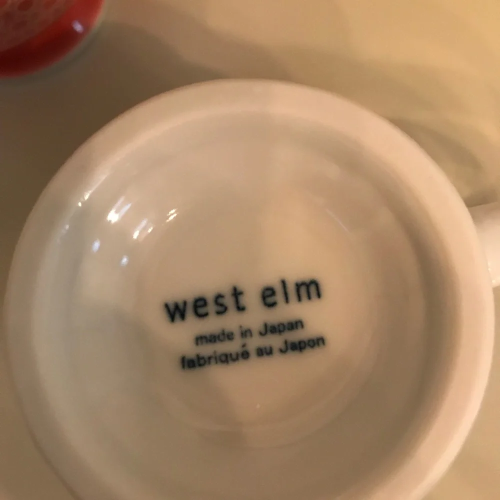 West elm tea cups 8 ounces multicolor